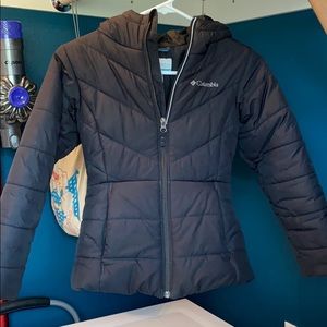 Girls black Columbia winter coat
